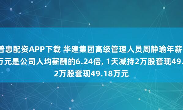 普惠配资APP下载 华建集团高级管理人员周静瑜年薪178.44万元是公司人均薪酬的6.24倍, 1天减持2万股套现49.18万元